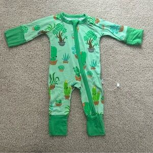 NEW Little Sleepies Preemie Succulent Love Zippy Pajamas Bamboo NWOT